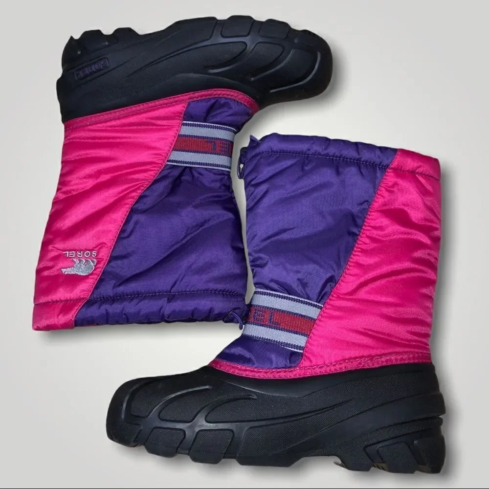 Sorel Women Boots Sz 6 Pink and Purple Waterproof